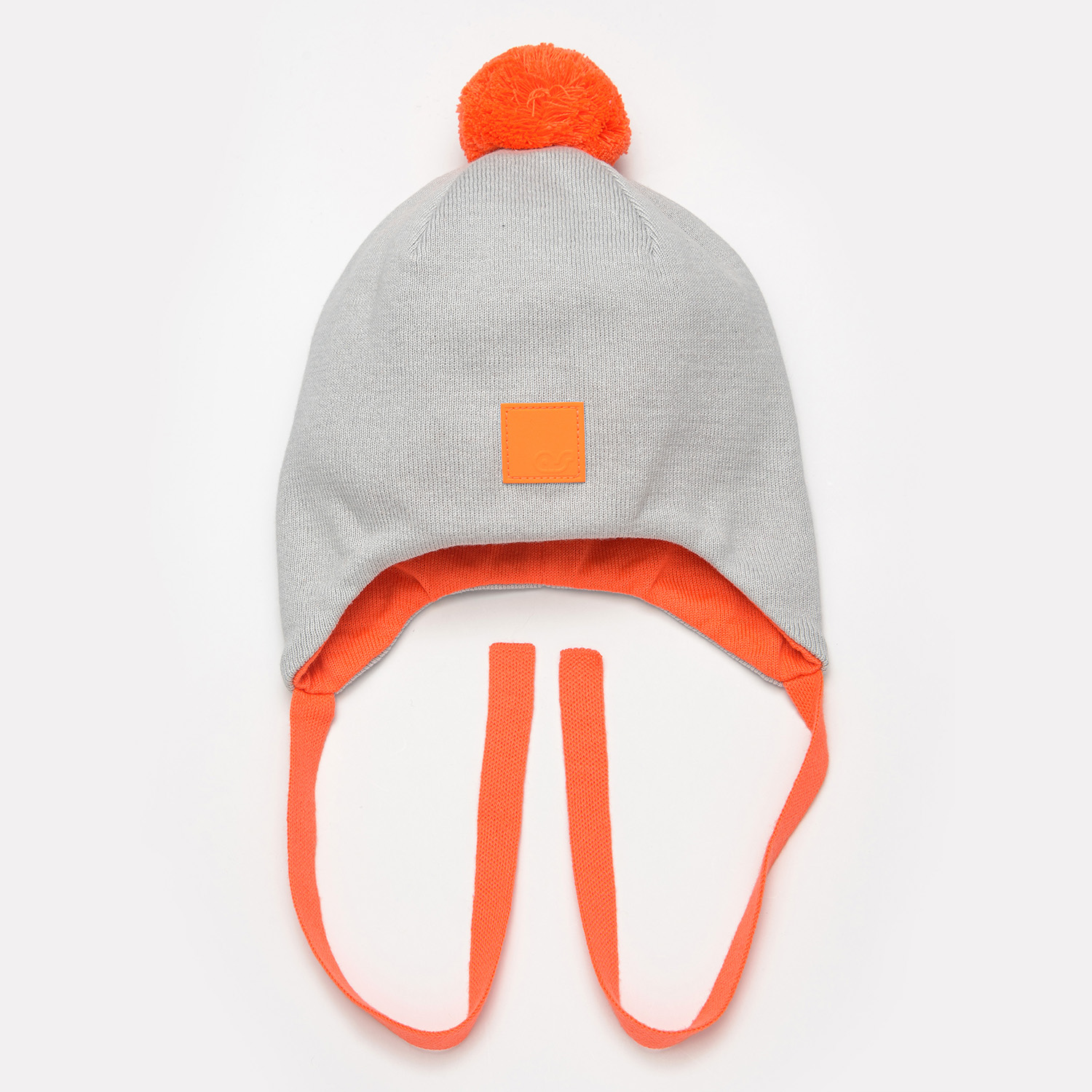 Шапка Artel 01680-32_св.серый/оранжевый неон - фото 1
