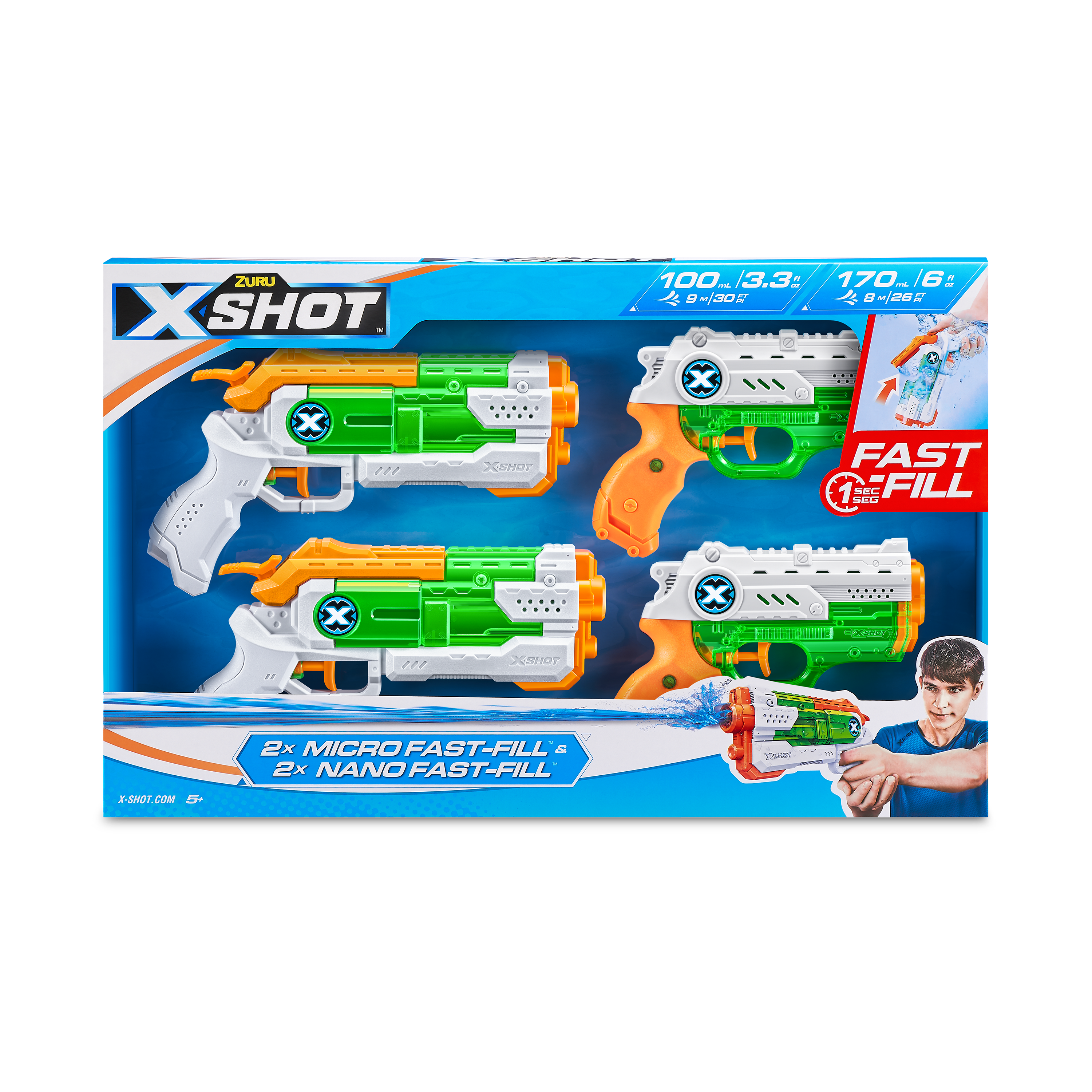 Бластер водный Zuru XSHOT  Fast Fill Water Фаст Филл - фото 2