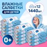 Влажные салфетки AURA 12 упак. 120 шт.