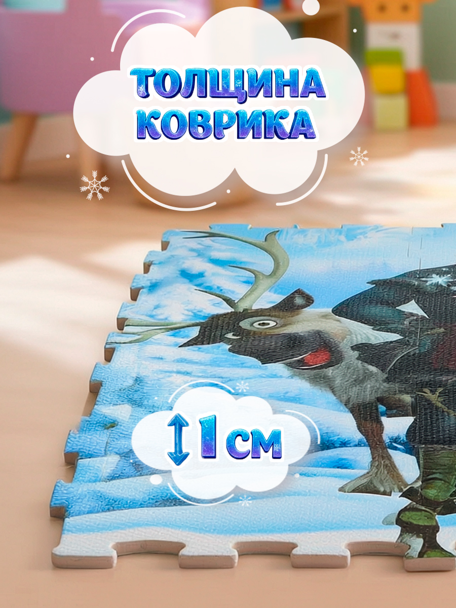 Пазл мягкий Disney Холодное сердце 93х93х см - фото 3