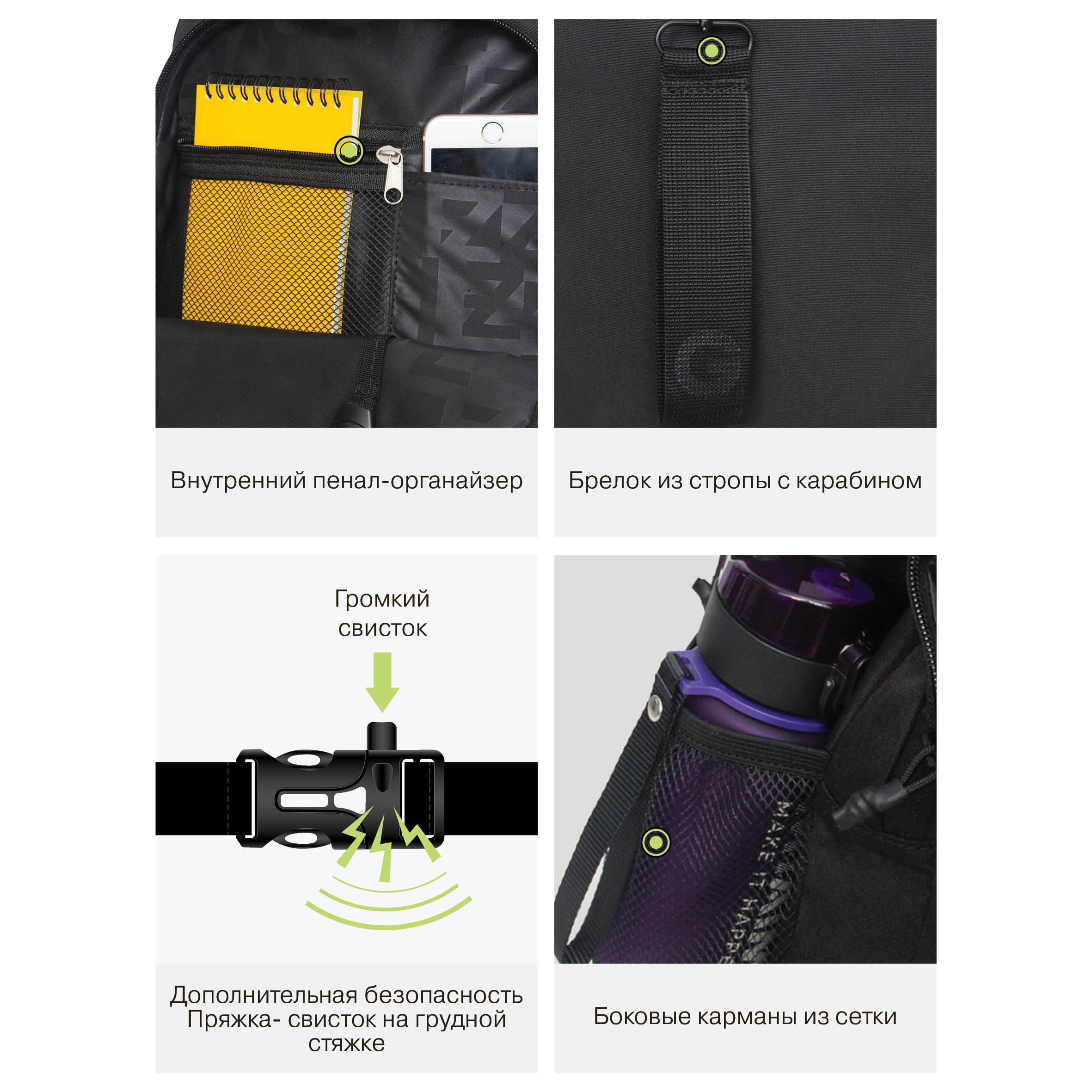 Рюкзак Grizzly Полосы - фото 12