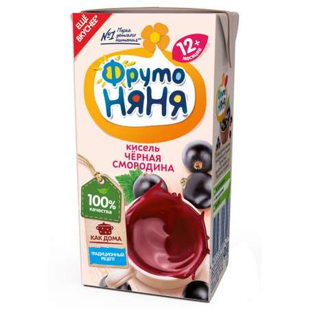 Кисель ФрутоНяня из чёрной смородины 0,2 л с 12 месяцев