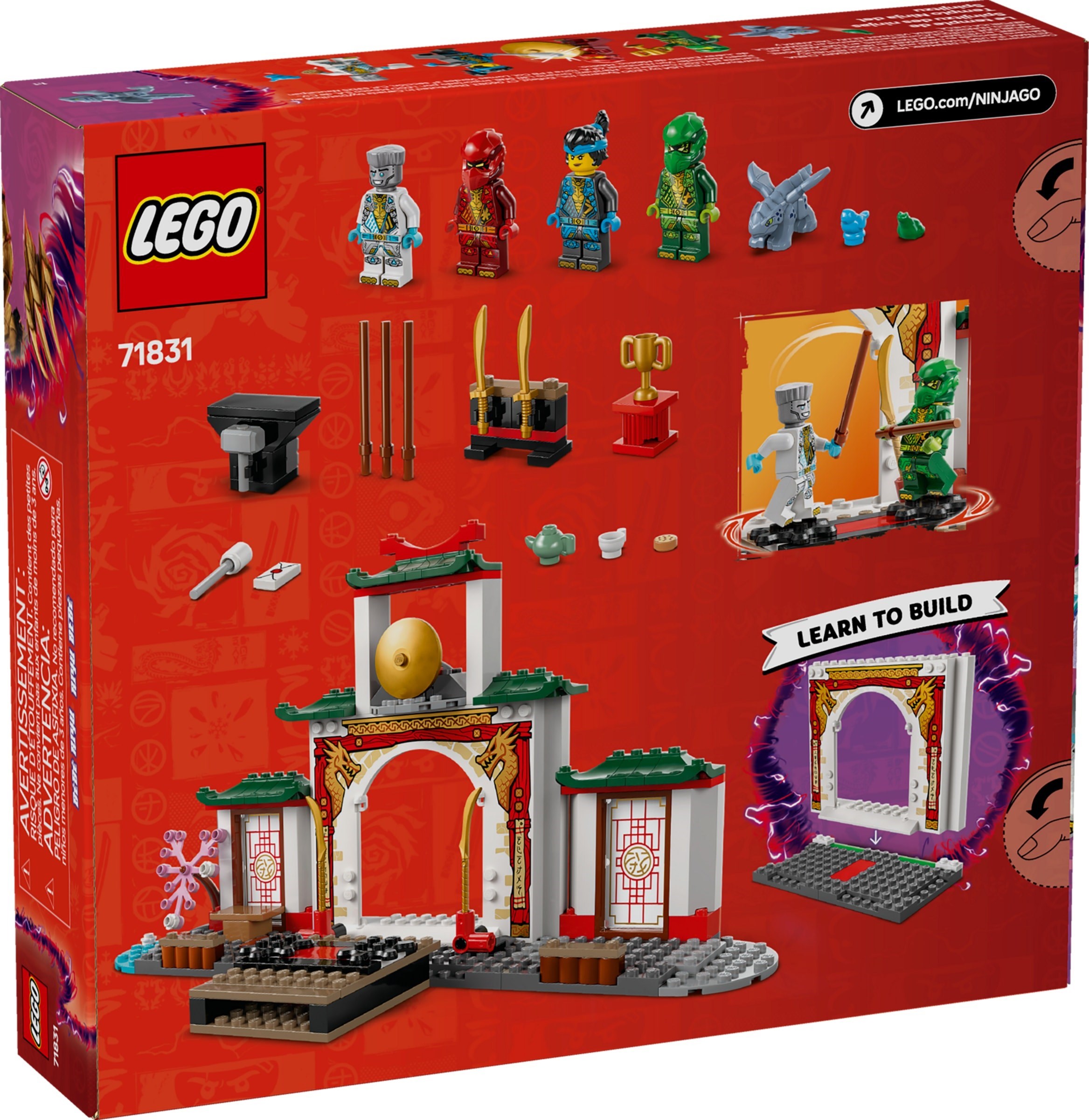 Изображение товара Конструктор LEGO NINJAGO Храм Кружитцу Ниндзя 71831 133 детали Изображение товара Конструктор LEGO NINJAGO Храм Кружитцу Ниндзя 71831 133 детали
