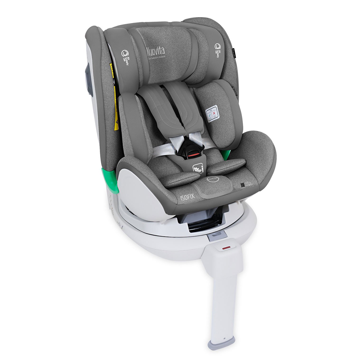 Автокресло Nuovita Maczione NiS1-1 Isofix 0+/1 (0-18 кг) серый - фото 1