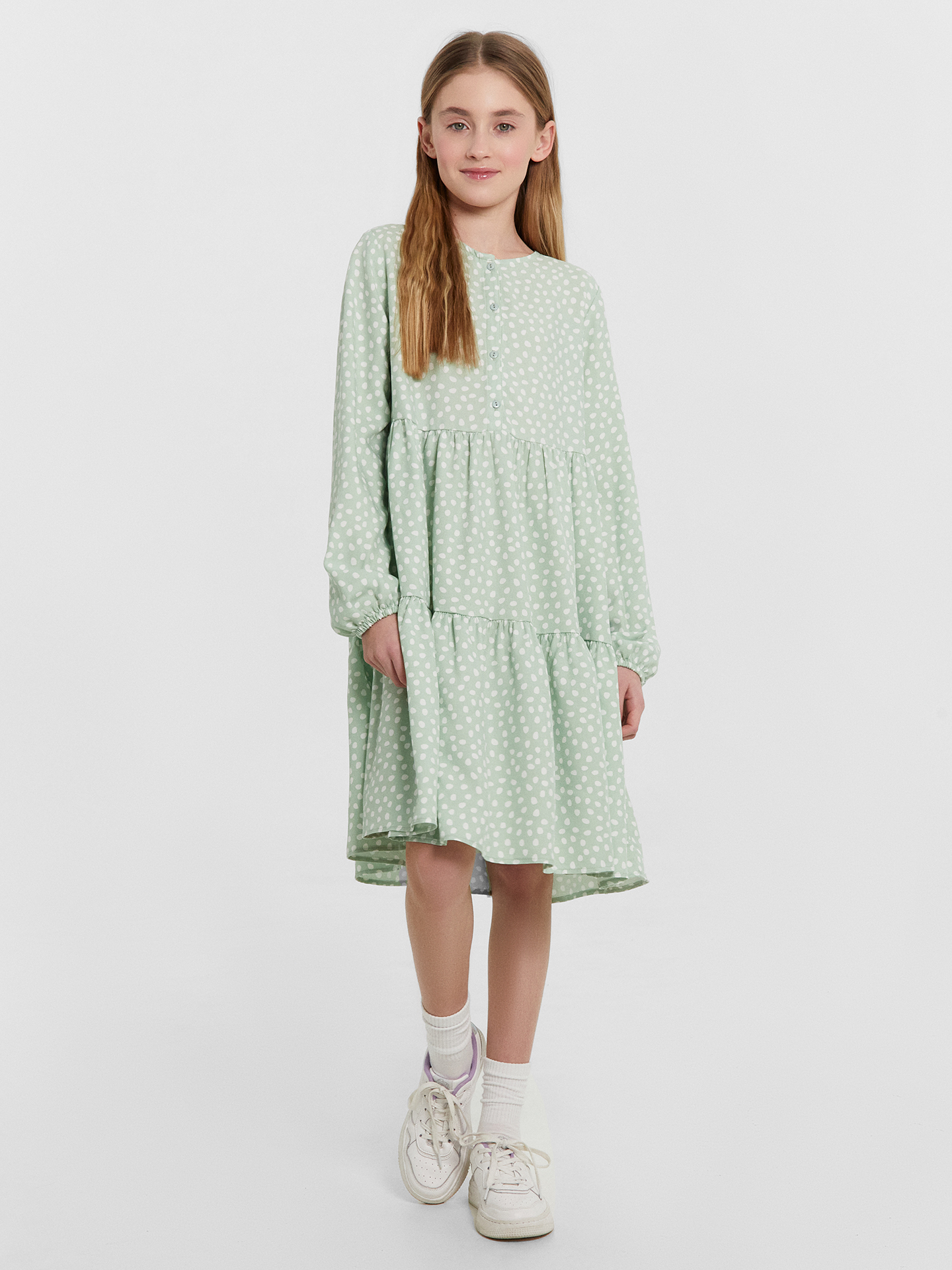 Платье Mark Formelle (Марк Формэль) 157810/горошек на зеленом - фото 2