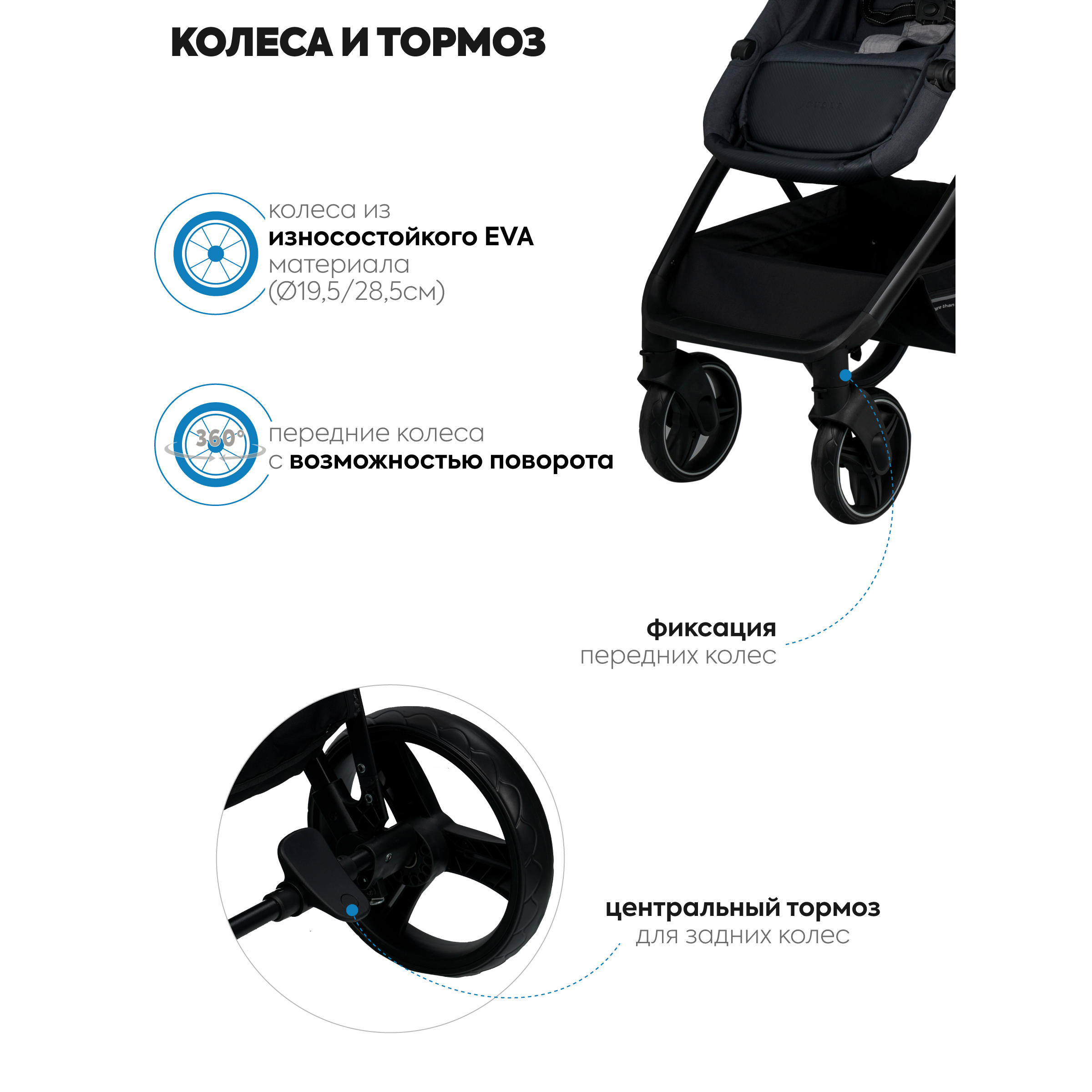 Коляска трансформер JOVOLA RAPID свет. серый-т. серый - фото 12