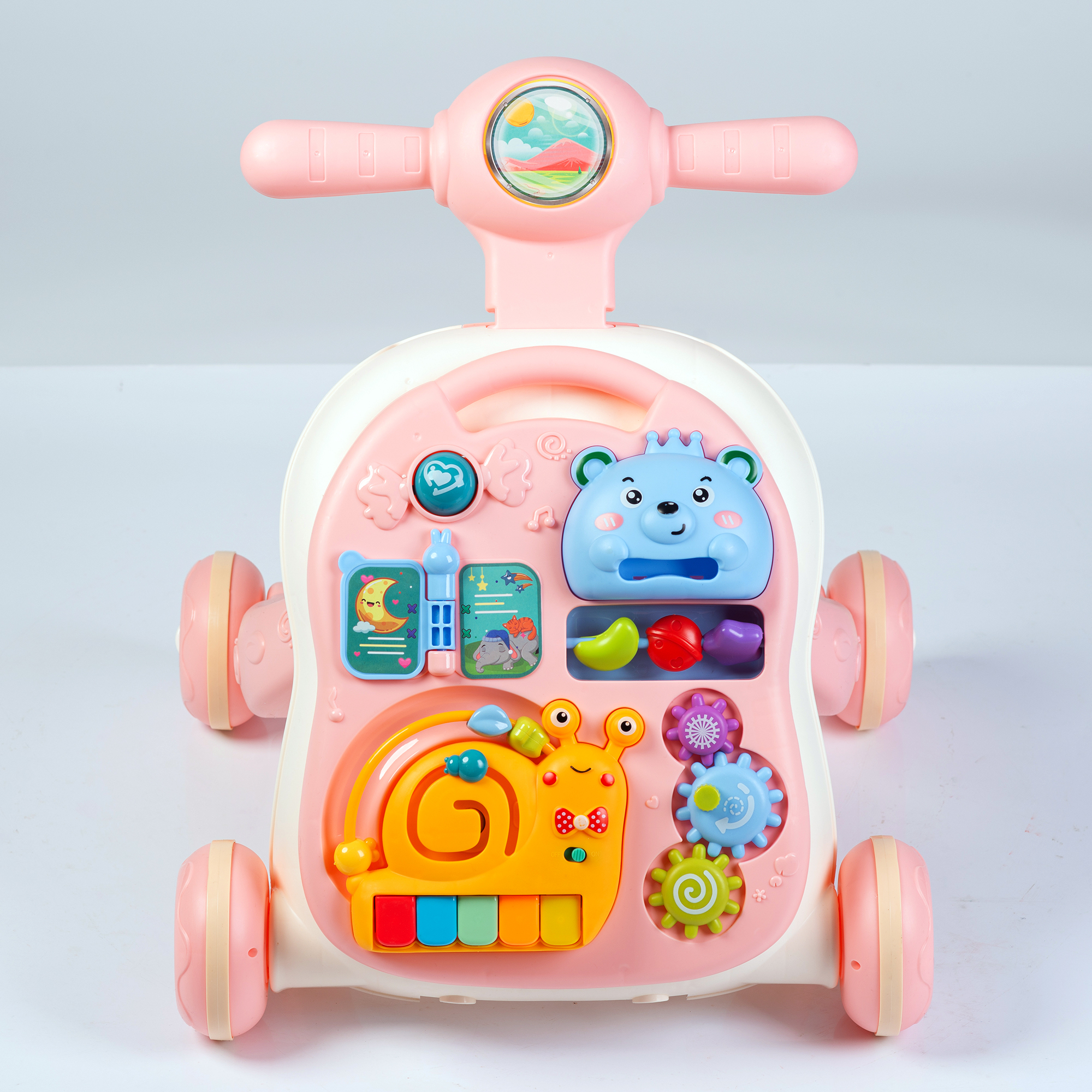 Каталка Babyhit с ручкой розовый - фото 13