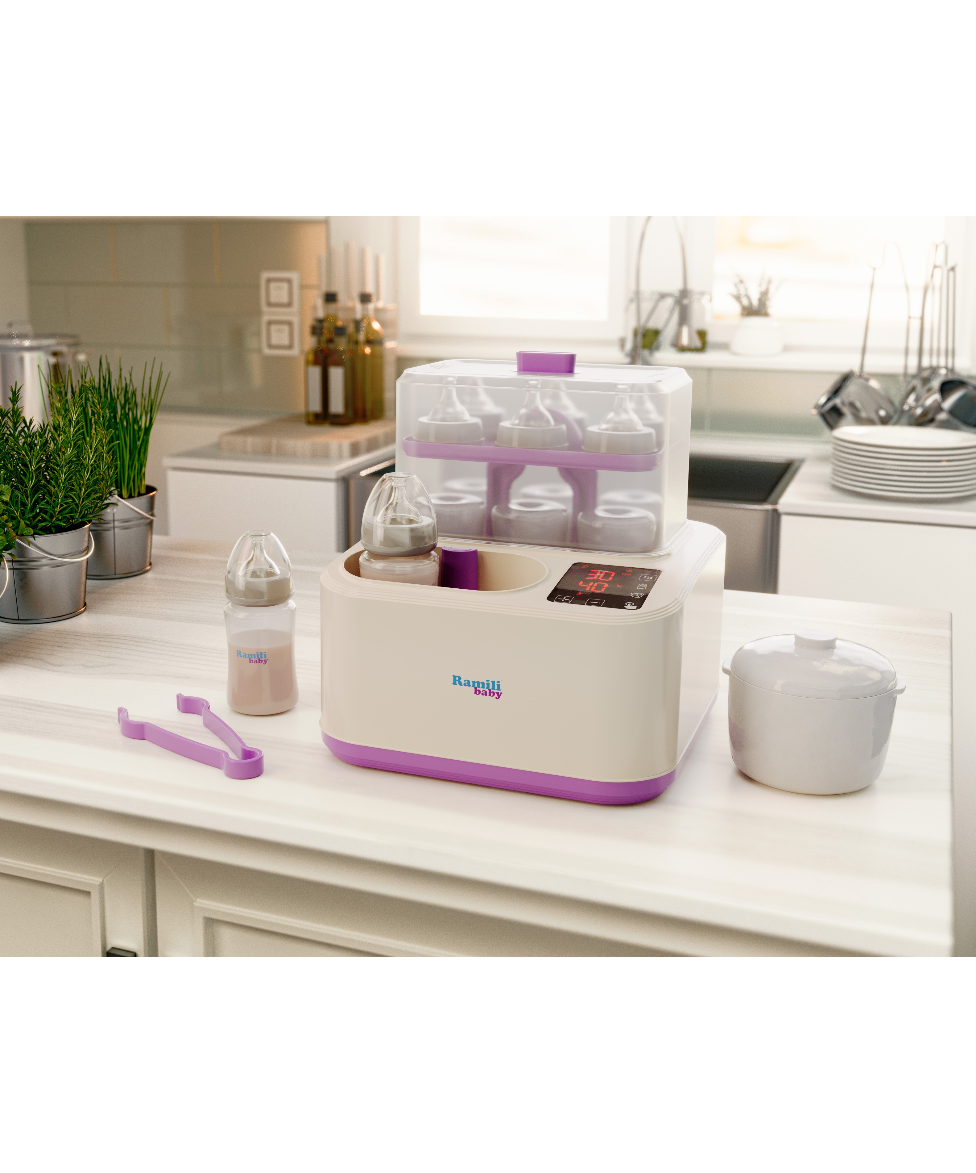 Стерилизатор-подогреватель Ramili Baby BSS300 плюс горшочек в подарок - фото 14