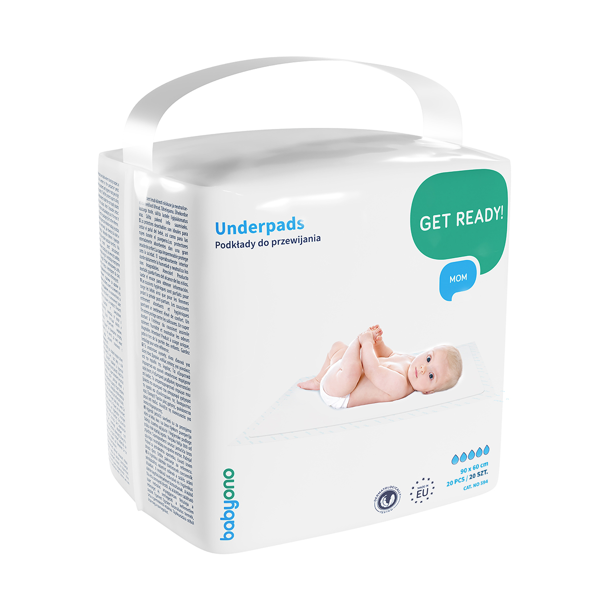 Пелёнки одноразовые Babyono 60х90 см 20 шт. - фото 4