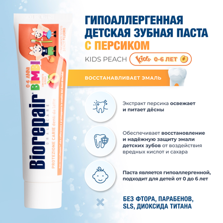 Зубная паста Biorepair без фтора фруктовый