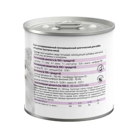 Корм для собак Zoodiet Weight Management 240г Turkey склонных к ожирению индейка