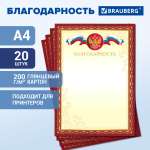 Грамота Brauberg Похвальная 20 шт.