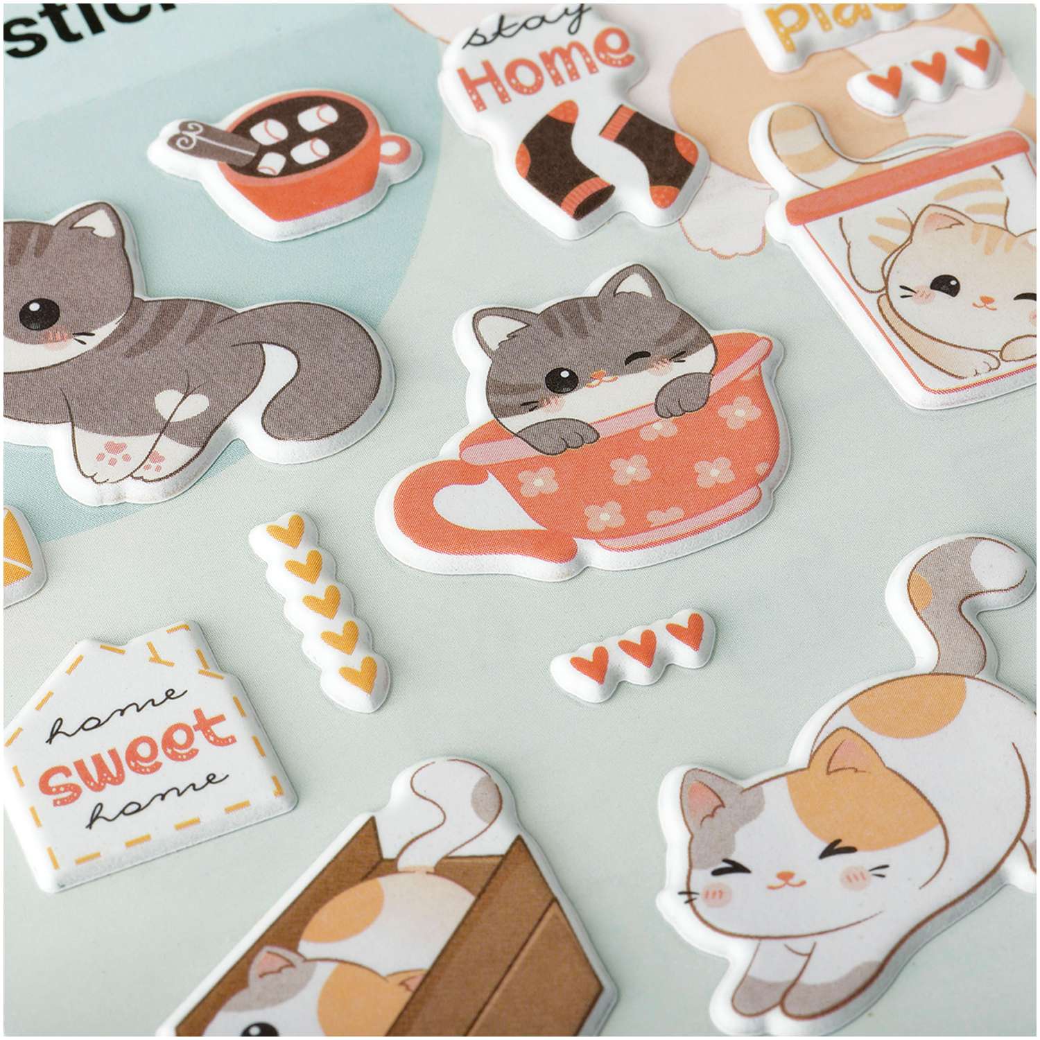 Наклейки Meshu Funny kitty 10*23см - фото 2