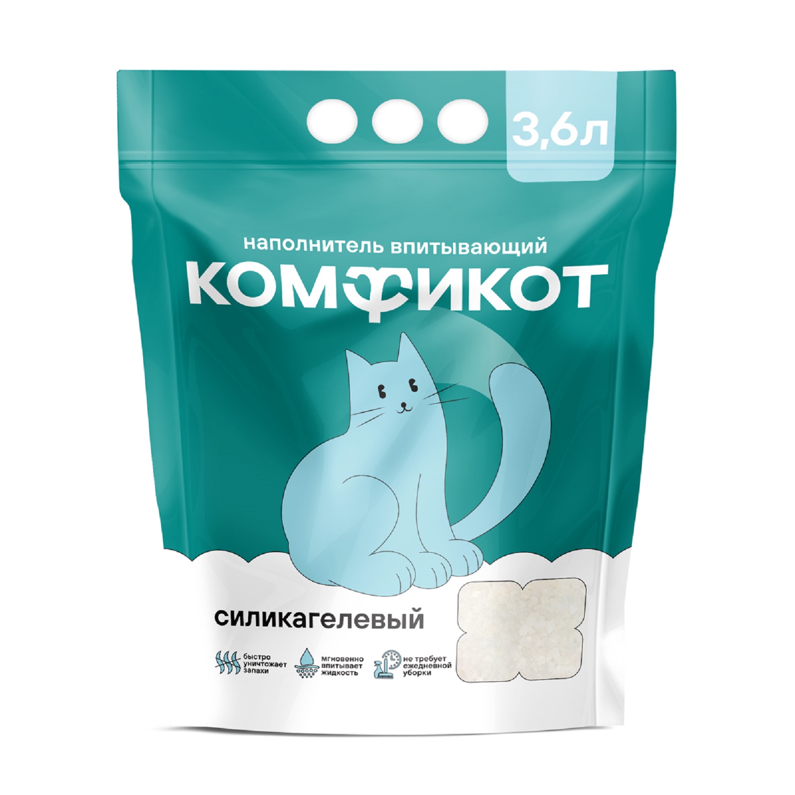 Наполнитель КОМФИКОТ 3.6 л силикагелевый - фото 2
