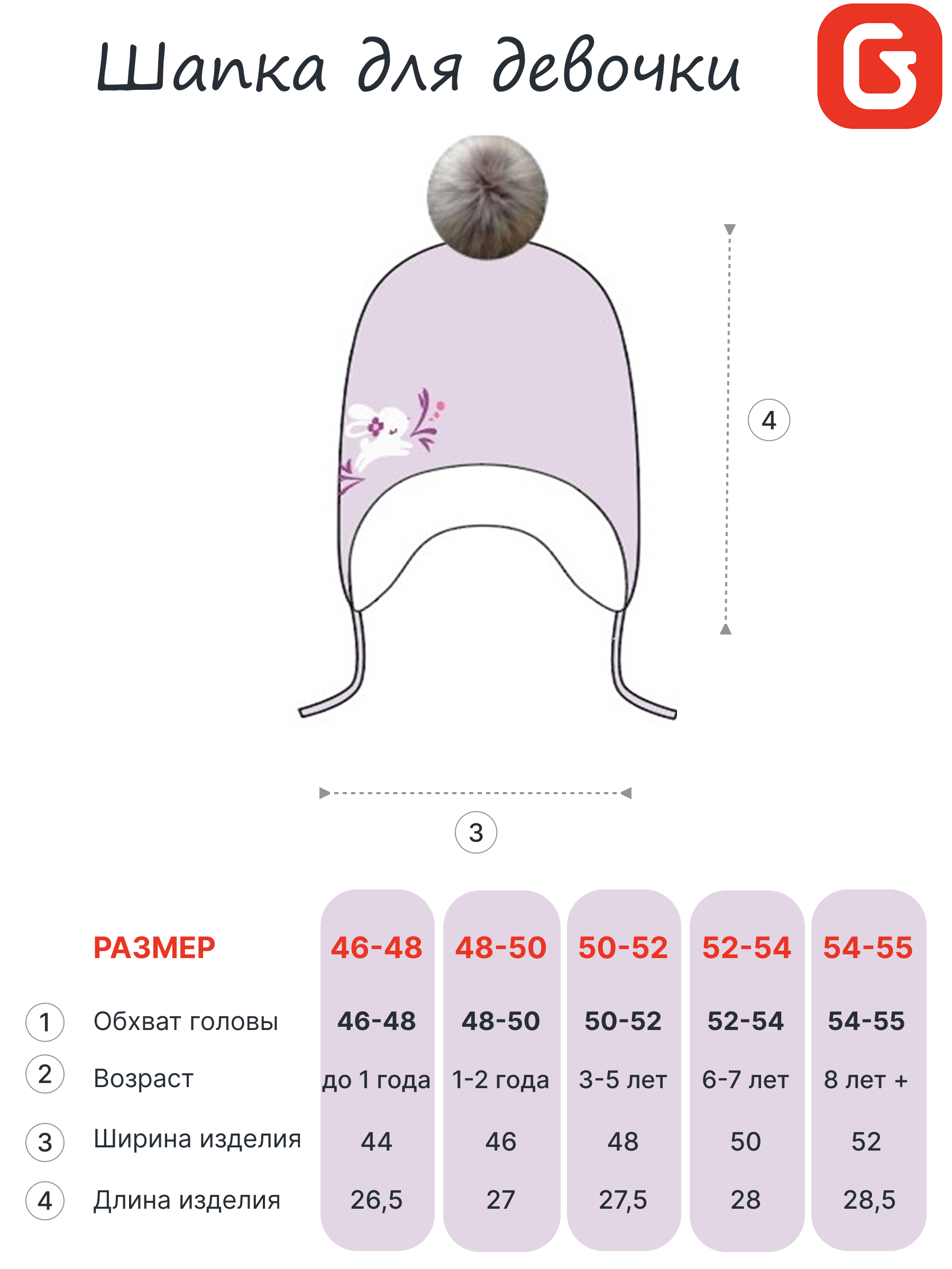 Шапка GUSTI GW24AC1198G-ORCHID - фото 5