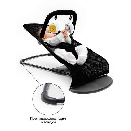 Детский шезлонг AmaroBaby Baby time черный