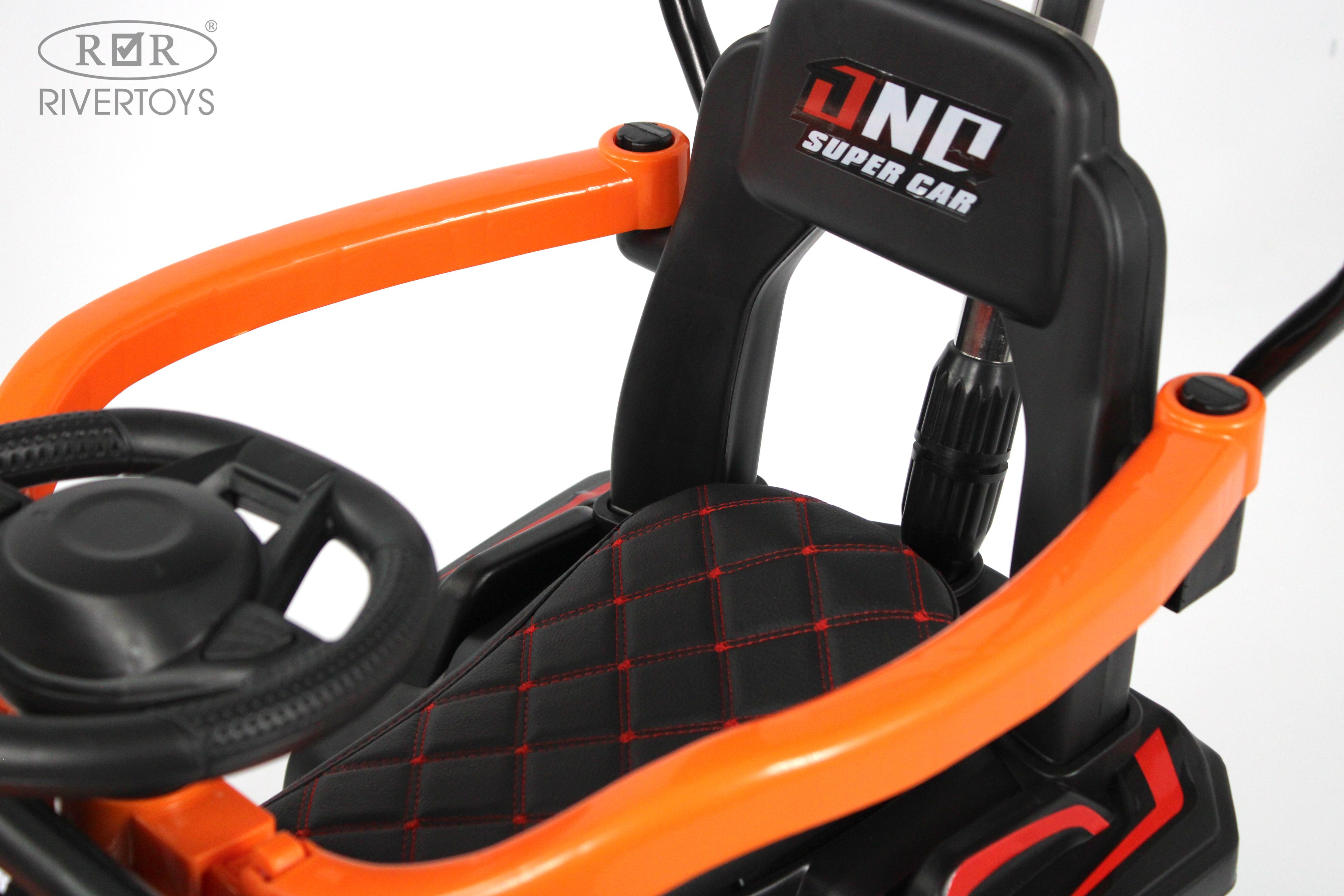 Электромобиль RIVERTOYS G005GG-ORANGE С пультом ДУ - фото 7
