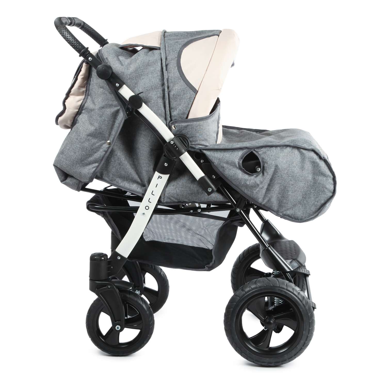 Коляска трансформер Babyton Pillo Grey-Beige - фото 3