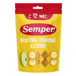 Фруктовые кусочки Semper Банан и яблоко с 12 мес 22.5 г