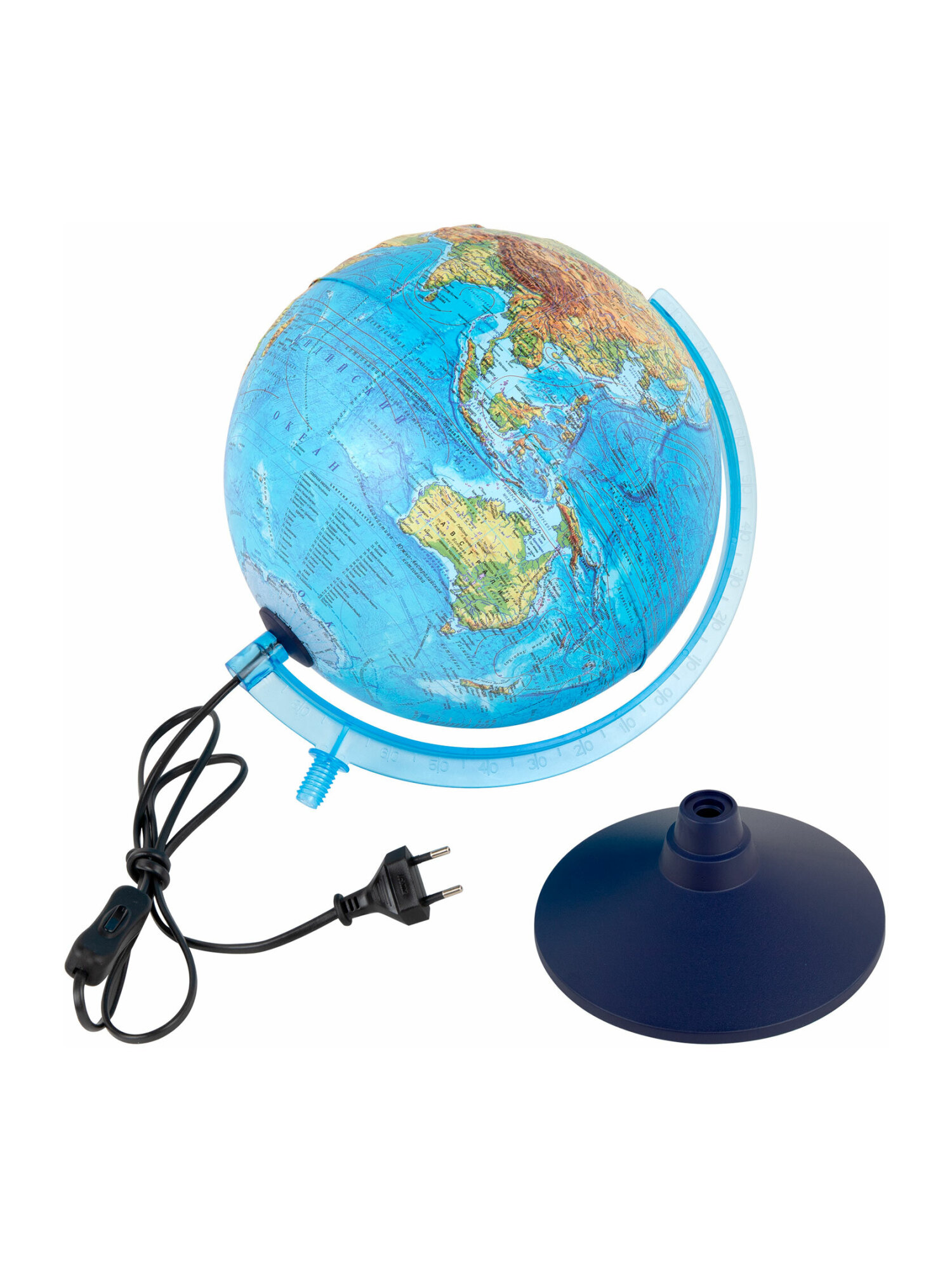 Глобус Globen физический политический с подсветкой рельефный диаметр 25 см - фото 26