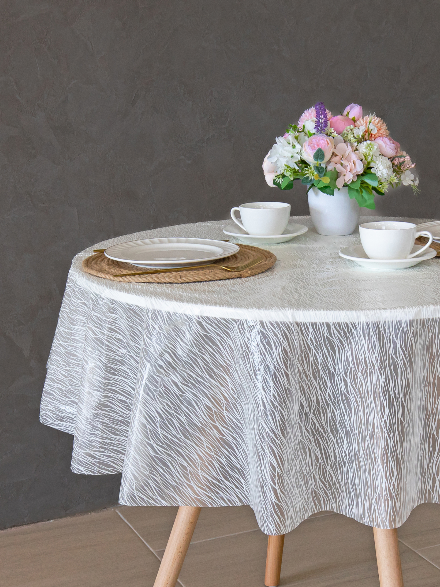 Скатерть круглая на стол VILINA Элегия d-128 см. - фото 6