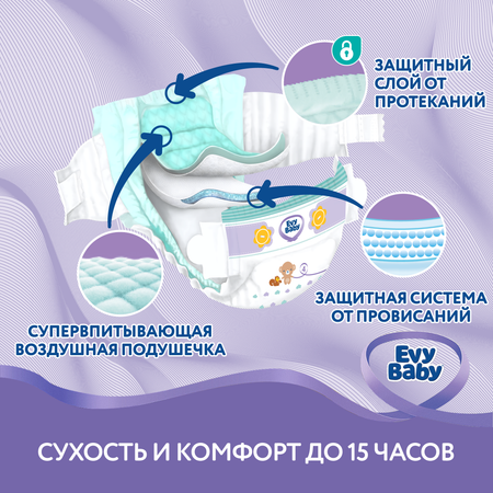 Подгузники Evy Baby XL (12-25 кг) 46 шт.