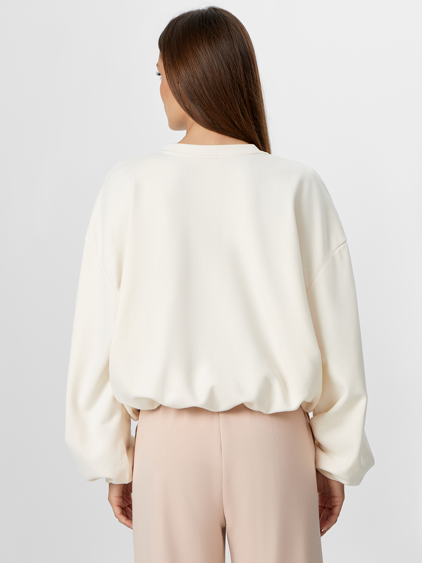 Свитшот Mark Formelle (Марк Формэль) 122935/молочный +печать - фото 2