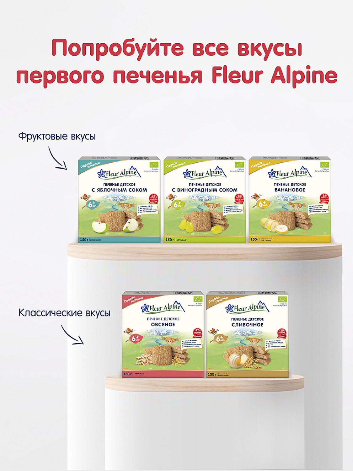 Печенье Fleur Alpine детское Овсяное 150г с 6мес - фото 11