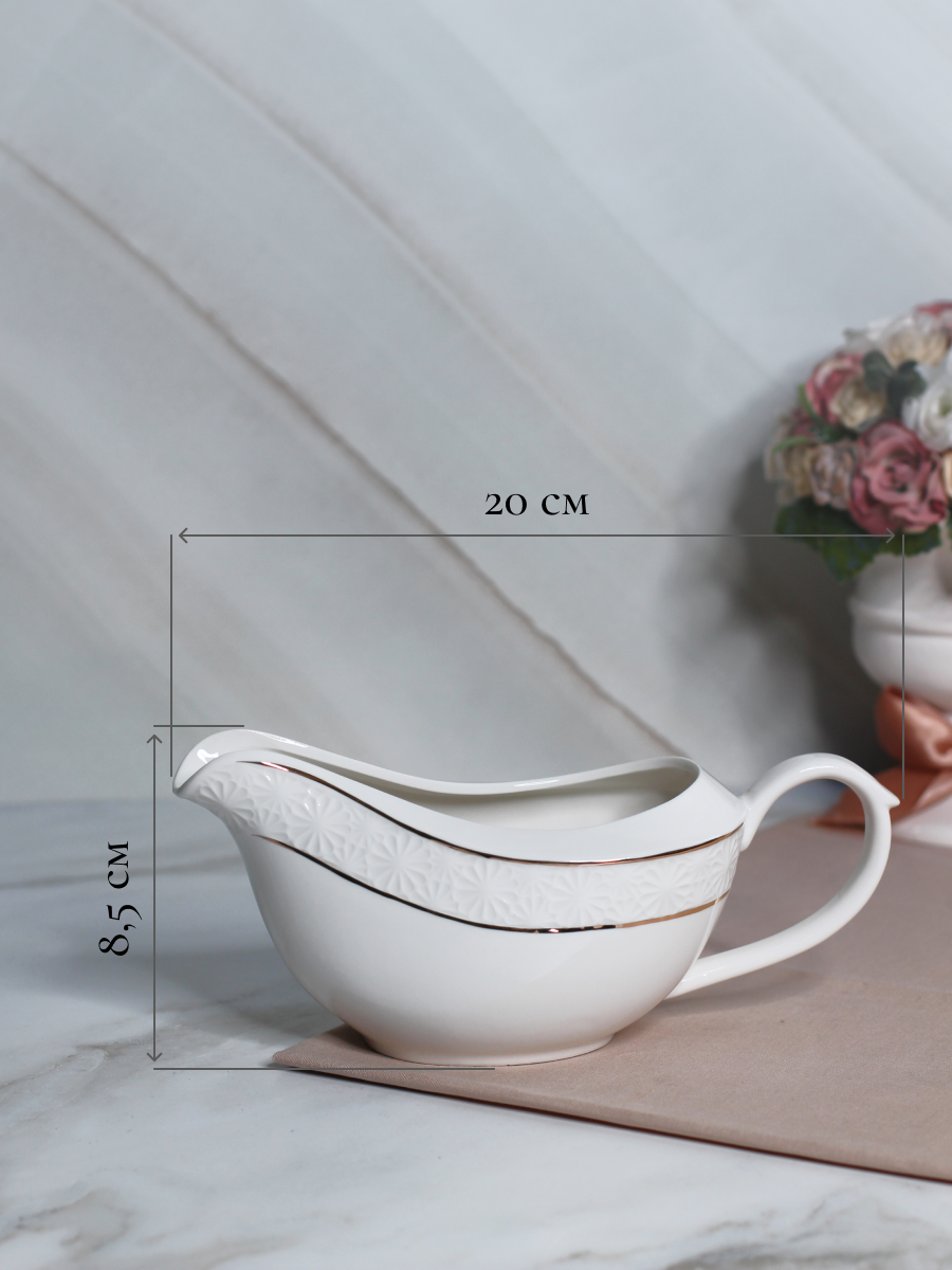 Соусник Balsford фарфоровый 400 мл белый классический - фото 2