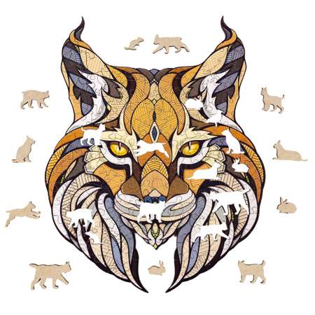 Пазл Eco Wood Art Рысь 47x38 см деревянный
