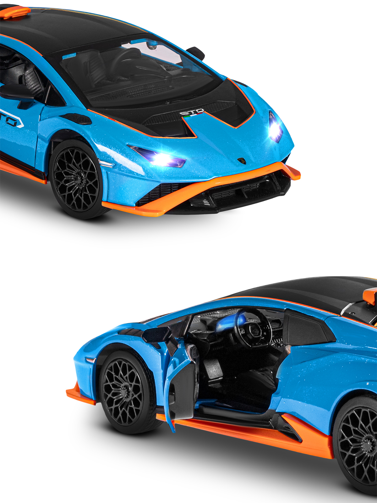Автомобиль АВТОпанорама Lamborghini Huracan STO 1:32 JB1251663 - фото 11