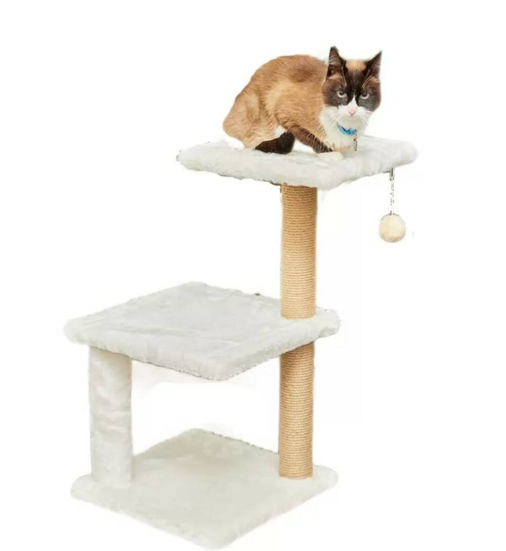 Когтеточка для кошек лежанка Pet БМФ Белый - фото 1