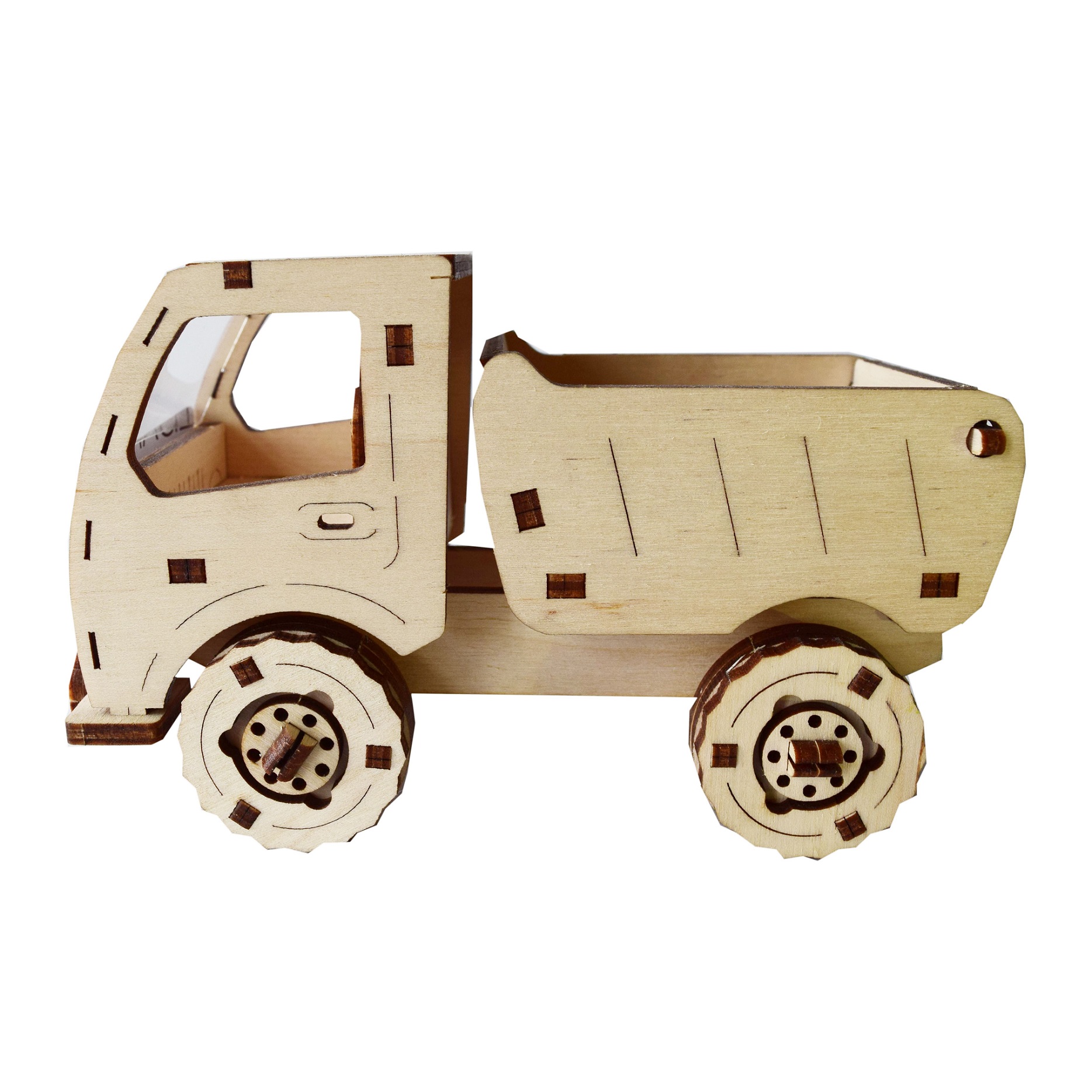Конструктор HobbyWood Мини-грузовик деревянный - фото 1
