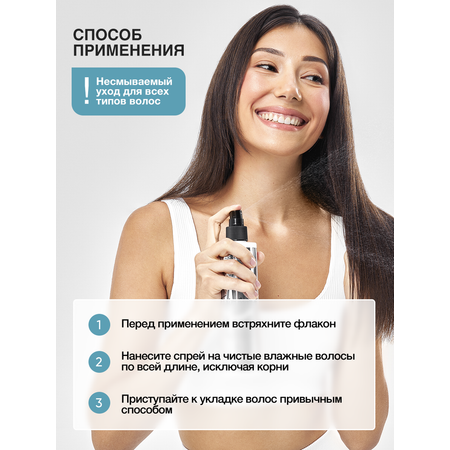 Спрей для увлажнения волос, Tashe Professional термозащита с аминокислотами, 250 мл