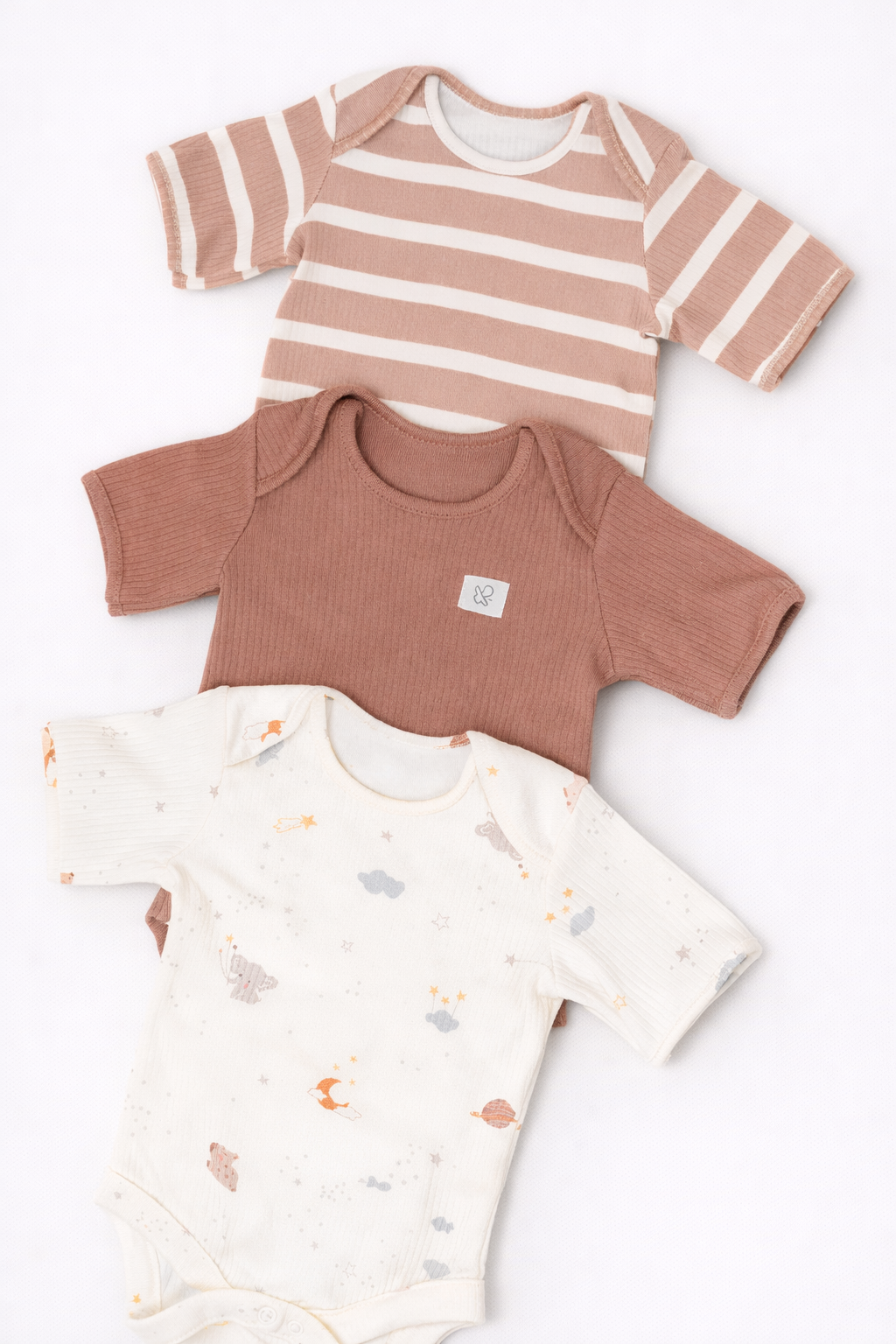 Боди 3 шт Супер Пупс нбр/3пр/бд/коррук/полоска/сон - фото 1