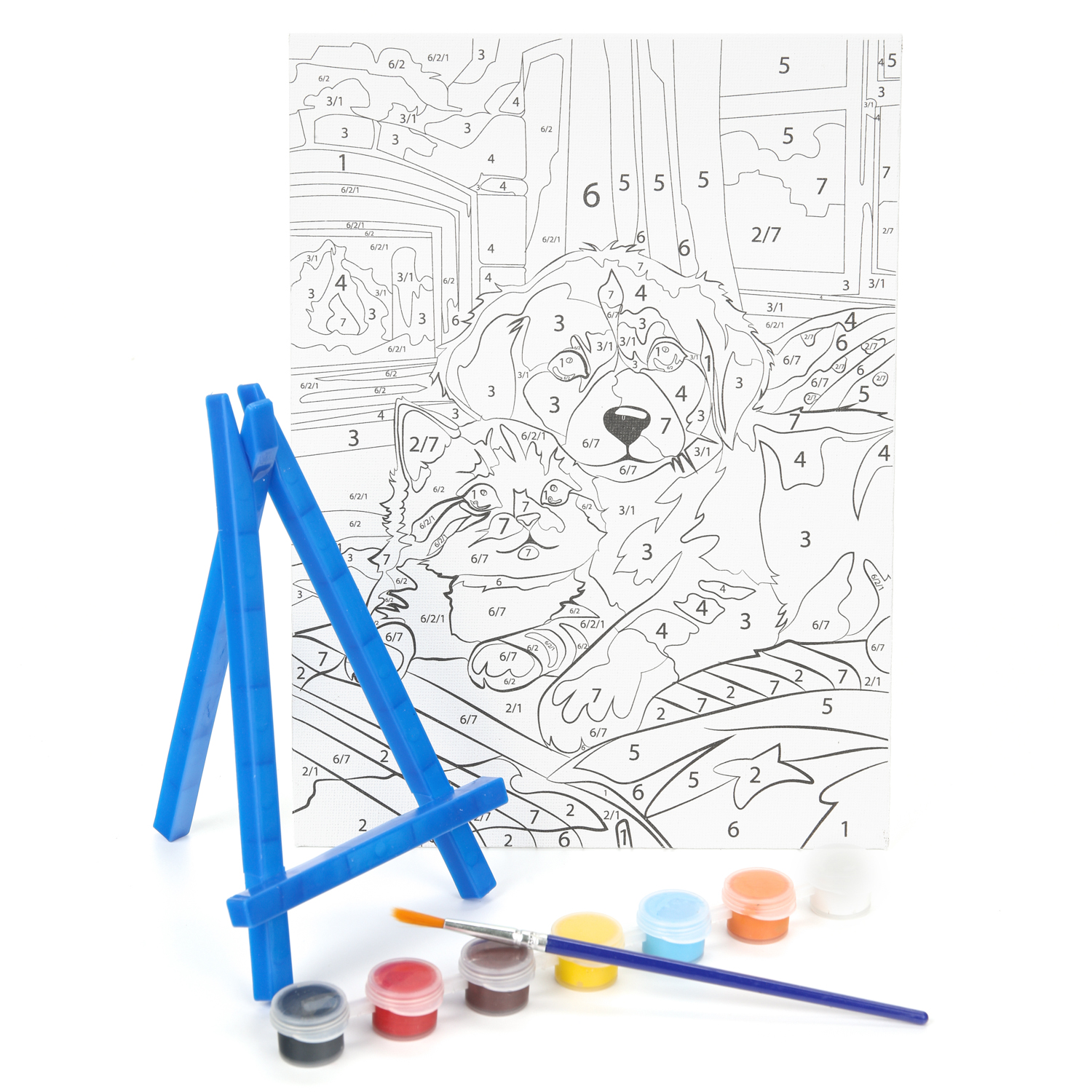 Картина по номерам Multiart Котик и собачка - фото 2