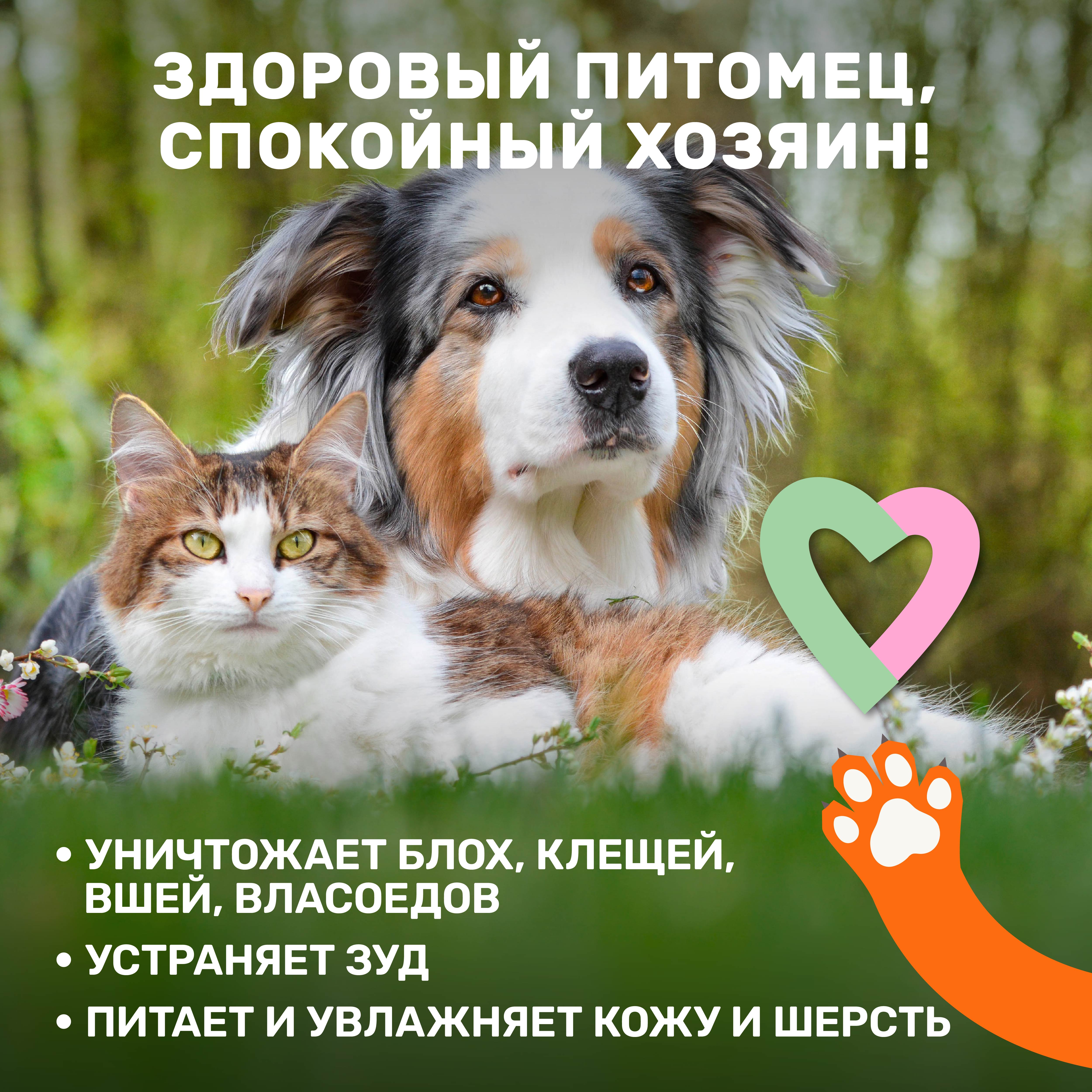 Шампунь ZOORIK от блох и клещей для взрослых собак и кошек инсектицидный 250 мл - фото 3