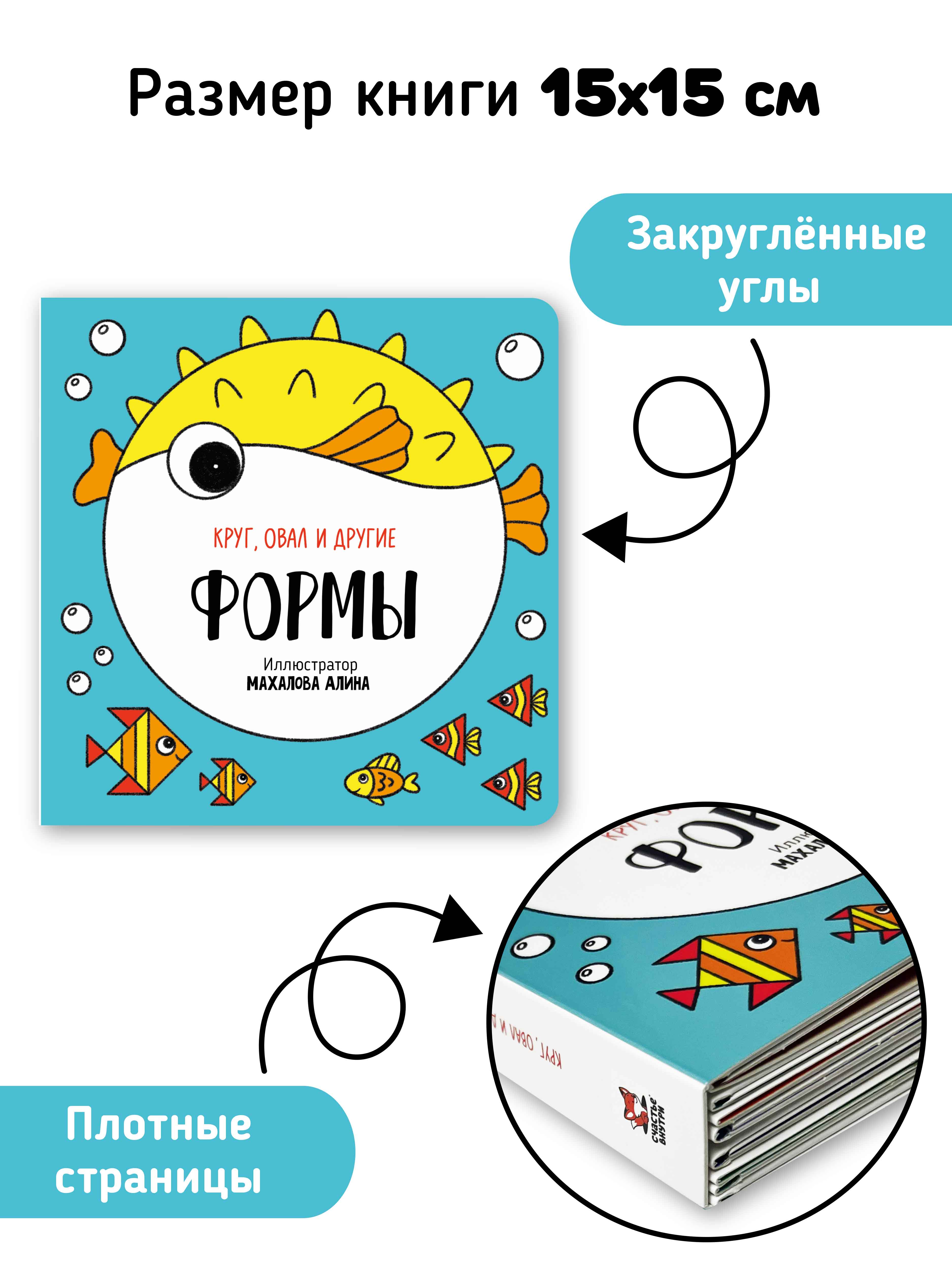 Книга игрушка Счастье внутри развивающая с окошками Формы - фото 6