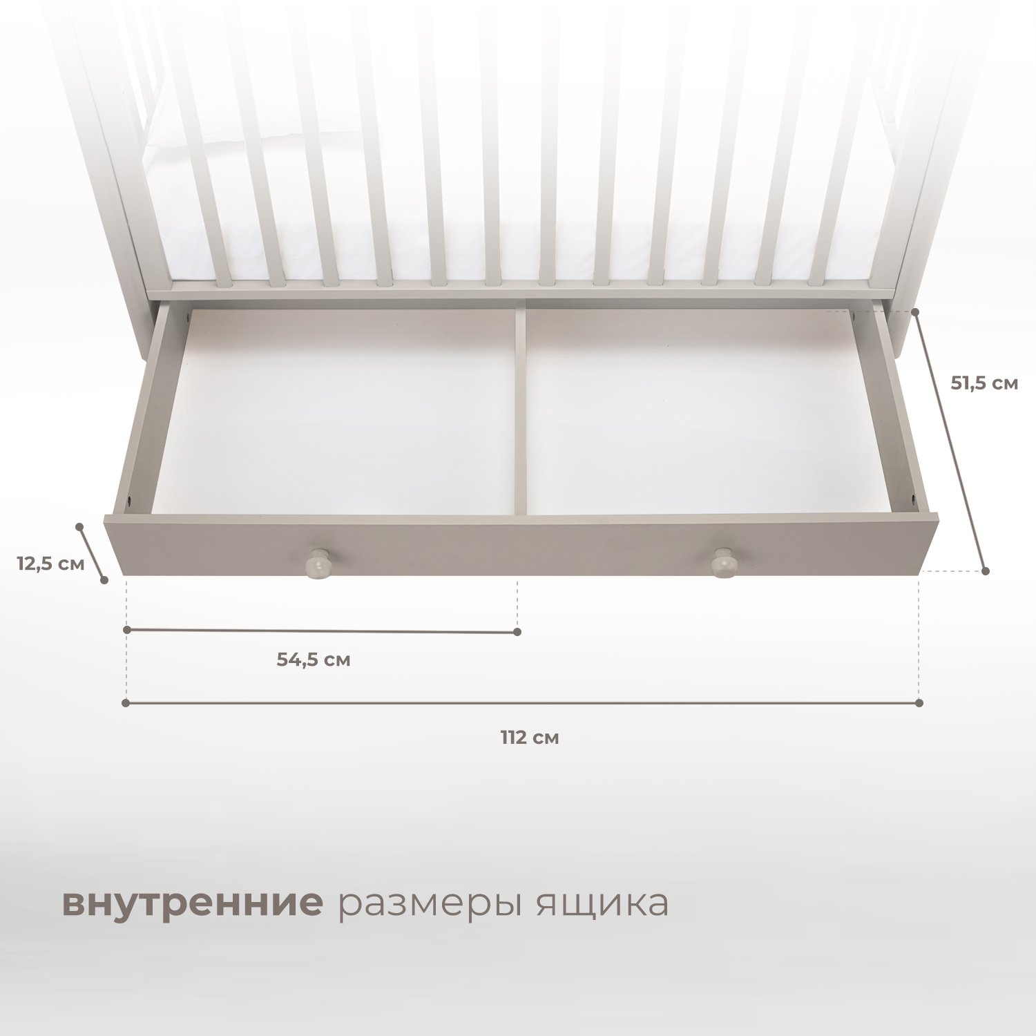 Детская кроватка Nuovita Parte swing, поперечный маятник (серый) - фото 7