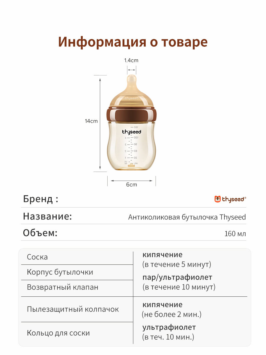 Бутылочка thyseed 160 мл - фото 17