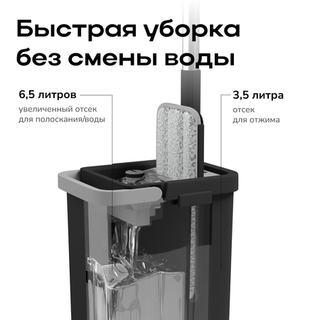 Швабра с отжимом и ведром Zetter M 2.0 (10 л)