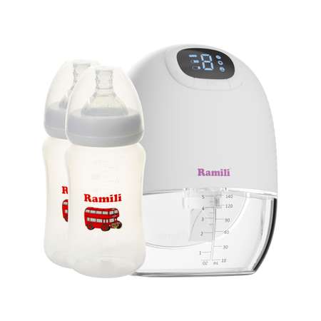 Молокоотсос Ramili SE300 Четырехфазный бионический с двумя бутылочками