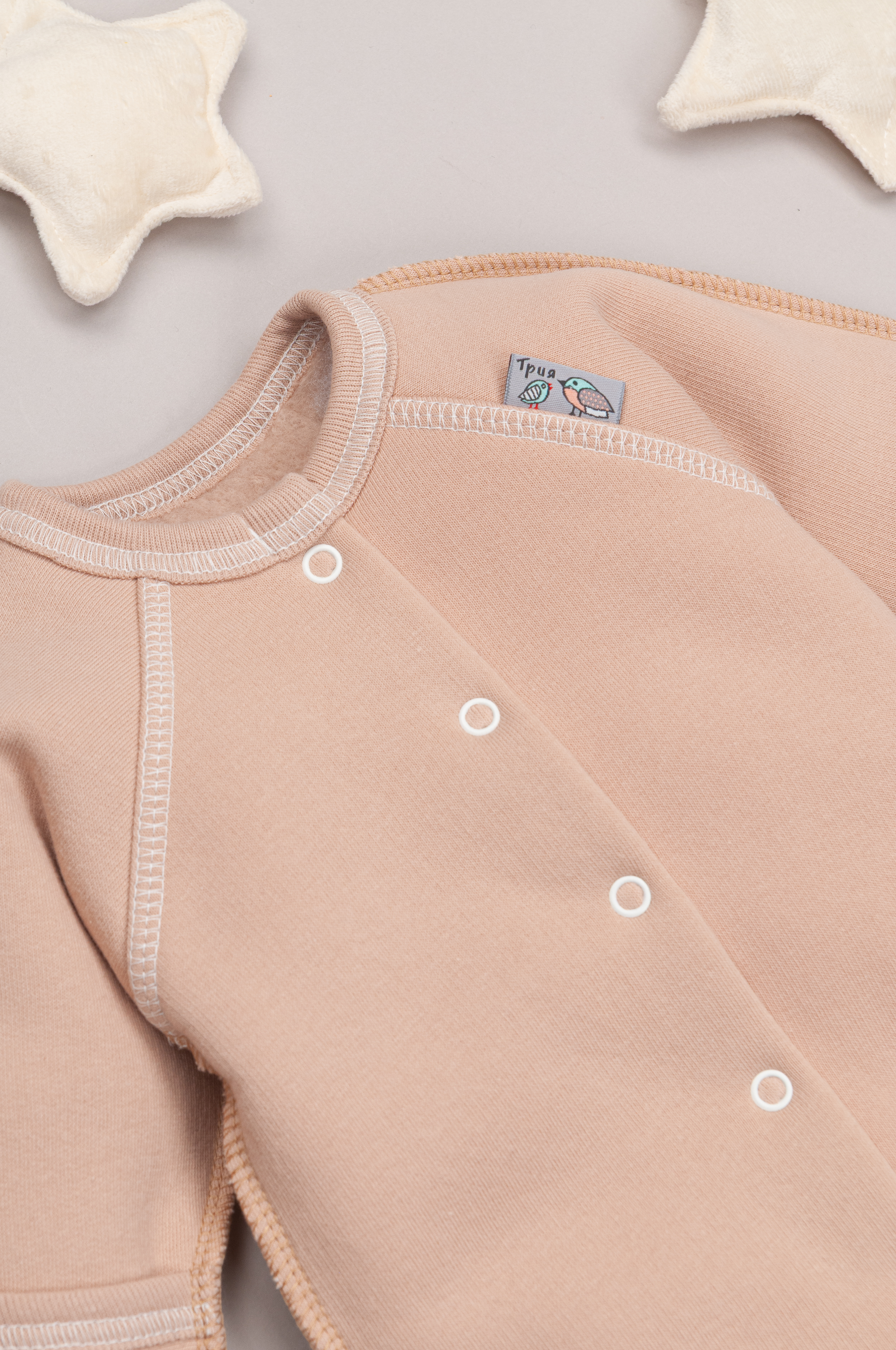 Комбинезон ТРИЯ 1131 футер 3-х нитка св бежевый - фото 4