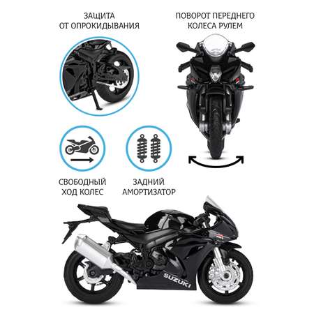 Мотоцикл АВТОпанорама Suzuki GSХ R1000 1:18