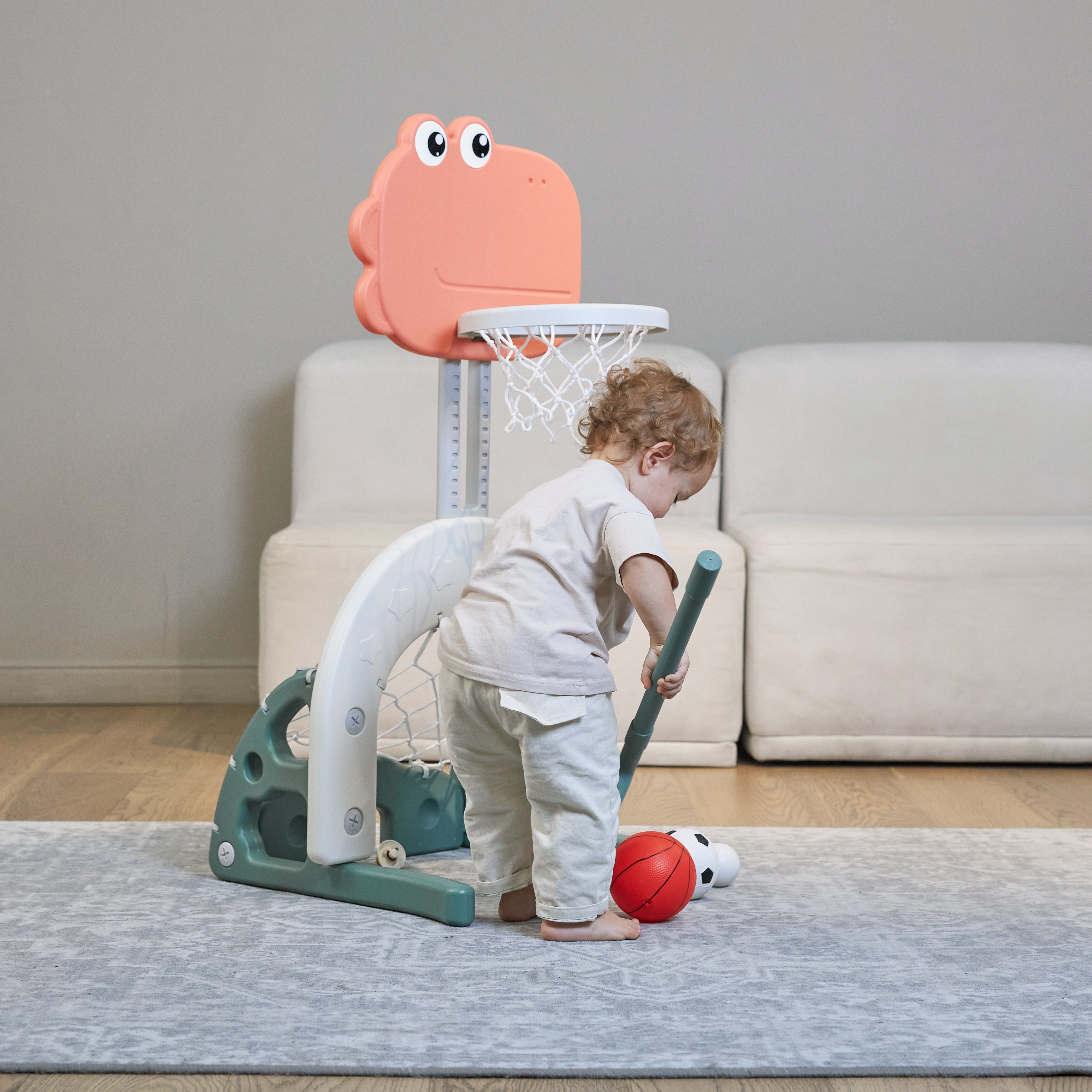Баскетбольная стойка + ворота UNIX Kids Dino 2в1 для дома и улицы - фото 23