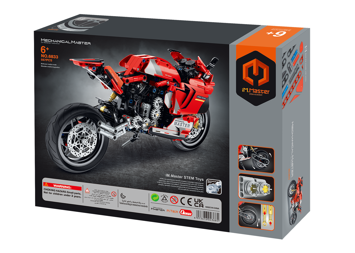 Конструктор Im.Master Мотоцикл 557 дет. - фото 4