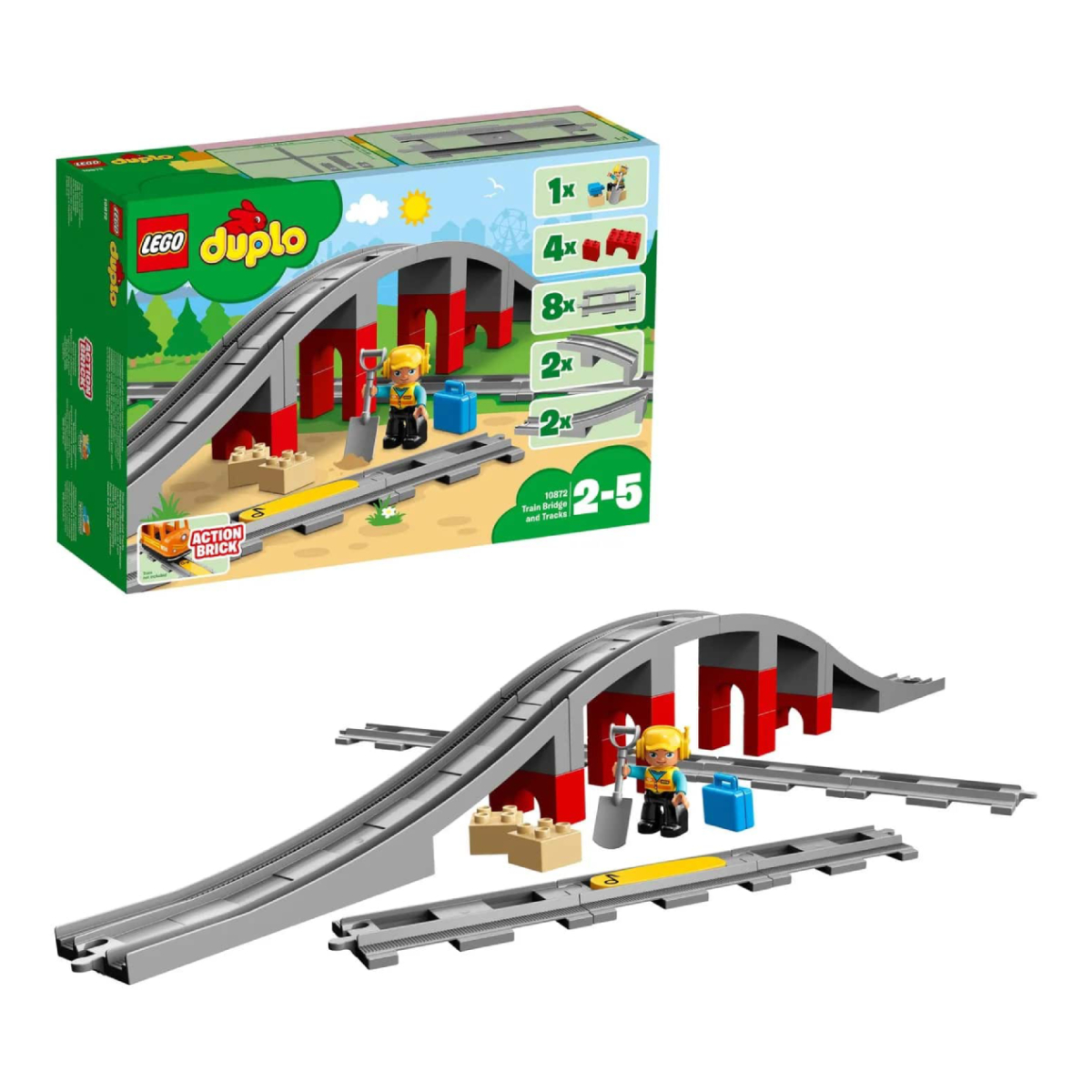 Конструктор LEGO DUPLO Town Железнодорожный мост - фото 3