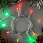 Гирлянда Luazon «Нить» 1.2 м IP20 прозрачная нить 12 LED свечение мульти фиксинг 220 В