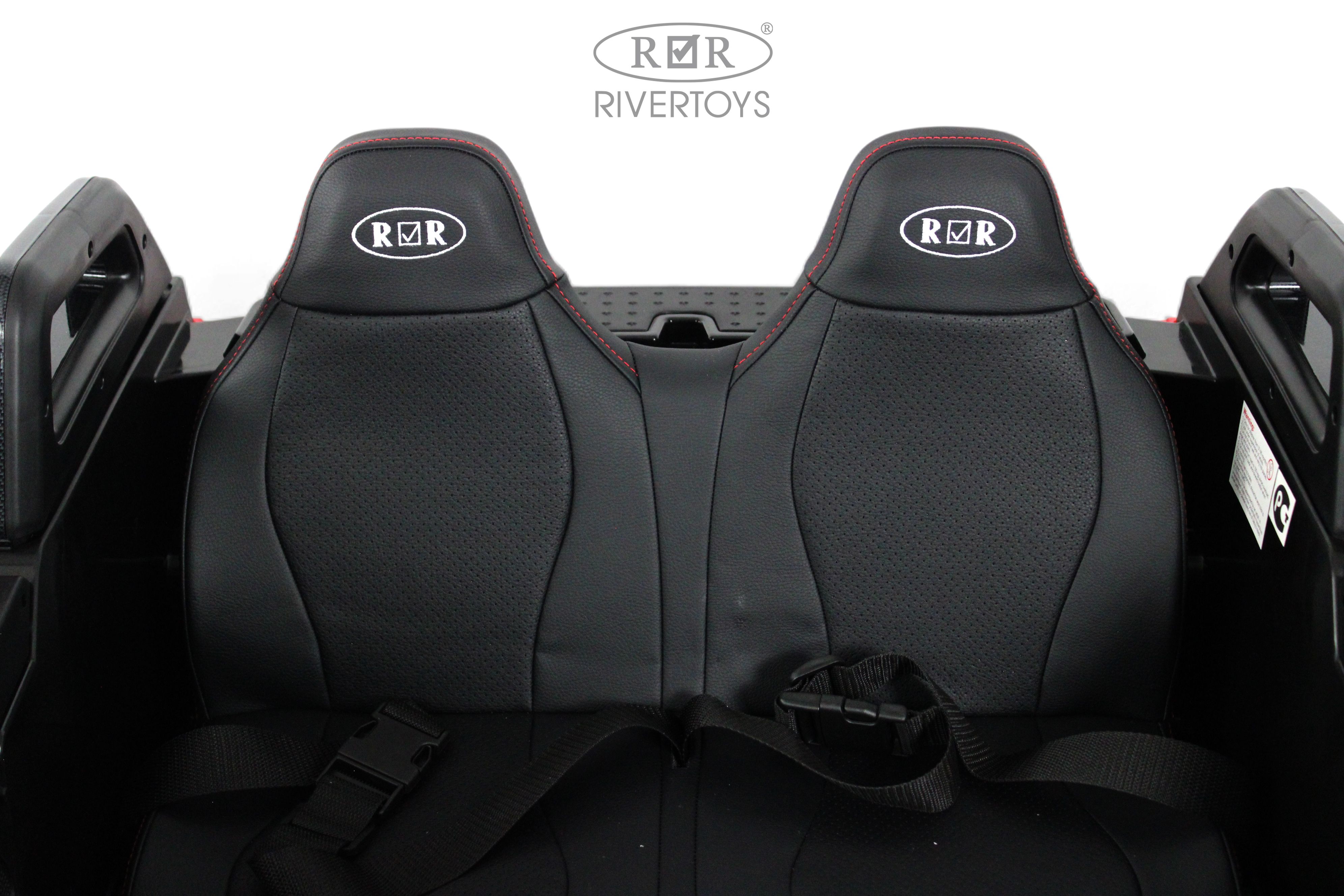 Электромобиль RIVERTOYS A707AA-LUX-NEW-BLACK-CARBON С пультом ДУ - фото 4