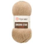 Пряжа YarnArt Angora Star тонкая полушерстяная 100 г 500 м 512 серо-бежевый 5 мотков